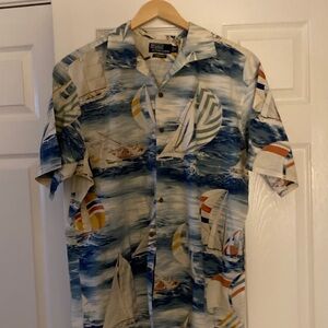 Polo Ralph Lauren Blue Multicolor Sailboat Shirt